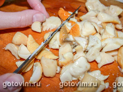 Рисовый салат c курицей, кешью и грибами, Шаг 05