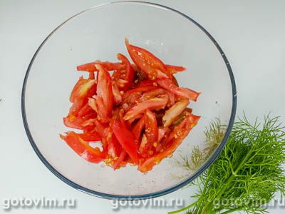 Салат из курицы с сыром, помидорами и маком, Шаг 03