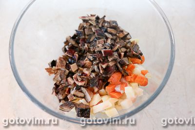 Салат из квашеной капусты с картофелем и грибами, Шаг 03