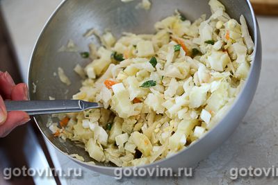 Салат с квашеной капустой и картофелем, Шаг 05