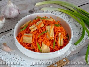 Салат из моркови с соевой спаржей Фучжу по-корейски