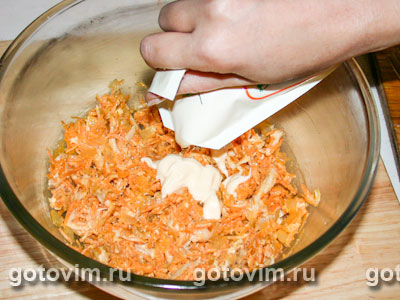Салат с курицей и морковью, Шаг 04