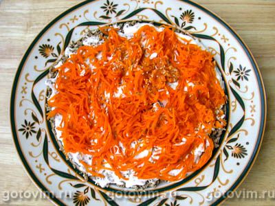 Салат с куриной печенкой слоеный. Рецепты редактора.