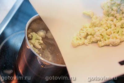 Салат из печени трески с картофелем и цветной капустой, Шаг 03