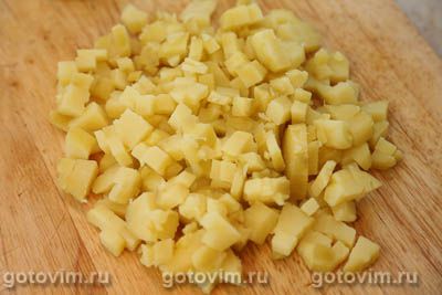 Салат из печени трески с картофелем и цветной капустой, Шаг 05