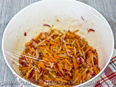 Редиска по-корейски с морковью на зиму, Шаг 05