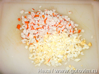Салат из крабовых палочек и корейской морковки, Шаг 02