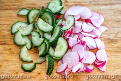 Салат из пророщенной зеленой гречки с овощами, Шаг 01