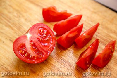 Салат с жареным тофу, помидорами и рукколой, Шаг 05
