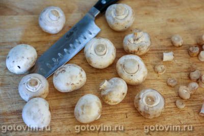 Шашлык из грибов в майонезе с чесноком, Шаг 01