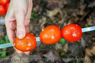 Шашлык из помидоров с чесноком, Шаг 04