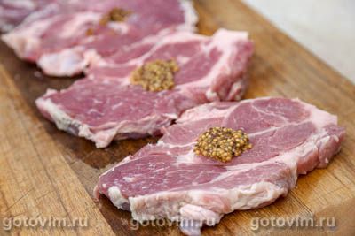 Шницель из свинины по-старобаварски с горчицей, хреном и сыром, Шаг 03