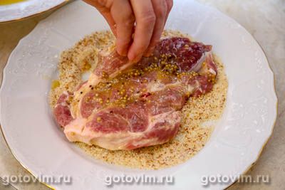 Шницель из свинины по-старобаварски с горчицей, хреном и сыром, Шаг 05