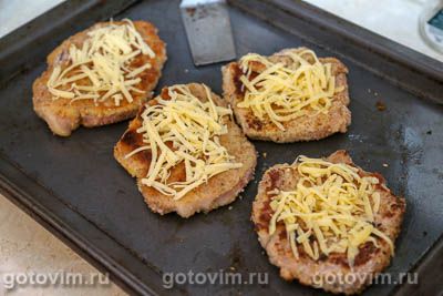 Шницель из свинины по-старобаварски с горчицей, хреном и сыром, Шаг 07