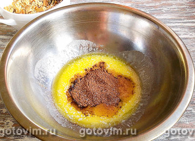 Шоколадная колбаса с грецкими орехами, Шаг 05