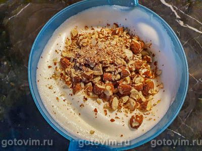 Шоколадный кекс с миндалем и кремом ганаш, Шаг 05
