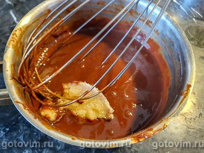 Шоколадный кекс с миндалем и кремом ганаш, Шаг 10