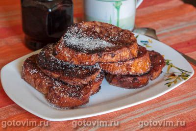 Шоколадные гренки. Фото-рецепт