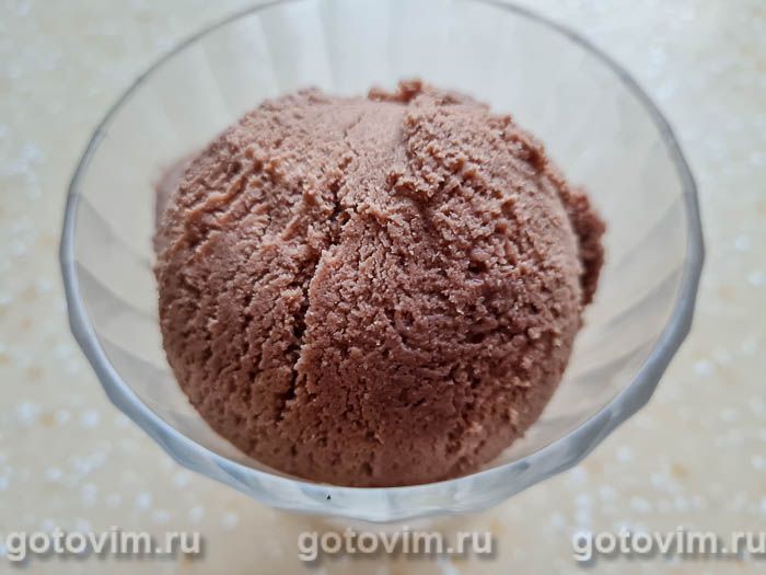 Молочное шоколадное мороженое (без яиц). Фотография рецепта