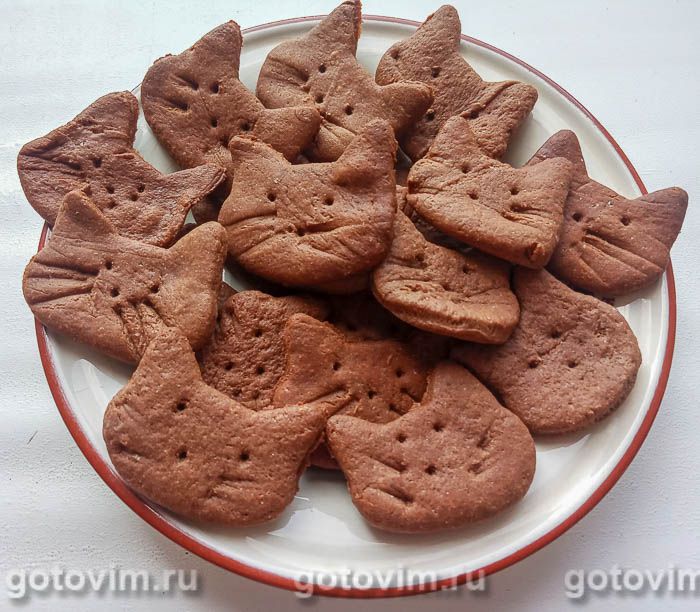 Шоколадное печенье из ржаной муки на кокосовом масле. Фотография рецепта