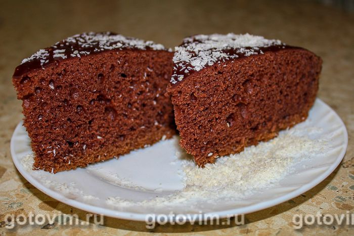 Шоколадный пирог на сметане в мультиварке. Фотография рецепта