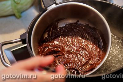 Воздушный шоколадный крем со сливками и желатином, Шаг 04