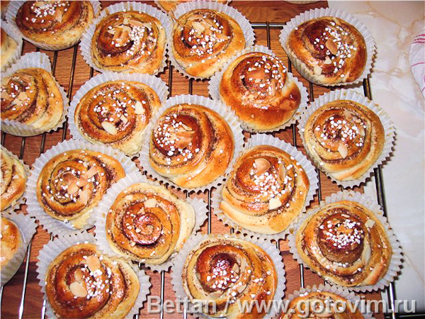 Шведские булочки с корицей (Kanelbulle). Фотография рецепта