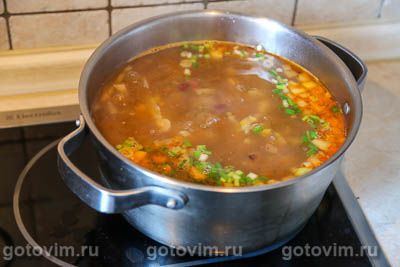 Щи с кабачками и фасолью, Шаг 09