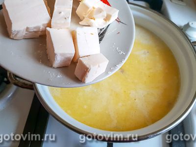 Сырный суп с креветками, Шаг 06