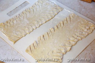 Пирог с капустой и лососем из готового слоеного теста, Шаг 06
