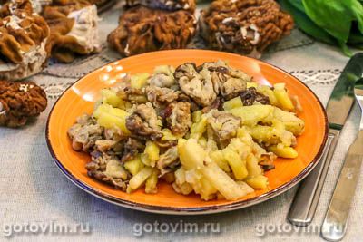 Жареные строчки с картофелем. Фото-рецепт