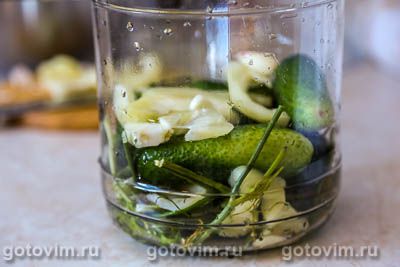 Малосольные огурцы со сладким перцем, Шаг 04