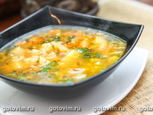 Овощной суп с булгуром. Фотография рецепта