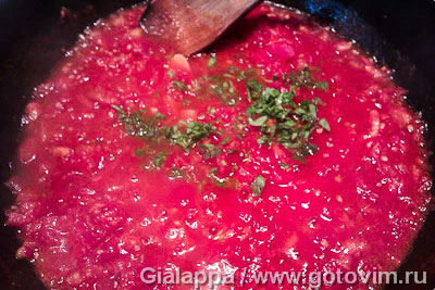 Спагетти в томатном соусе с баклажанами (spaghetti alla norma) , Шаг 06