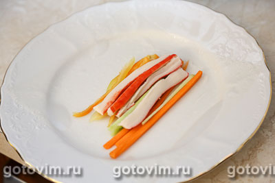 Спринг роллы с крабовыми палочками VIČI и овощами, Шаг 06