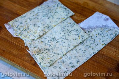 Стейк-бабочка из лосося на сковороде с зеленым маслом и лимоном, Шаг 04