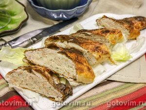 Судак. фаршированный креветками