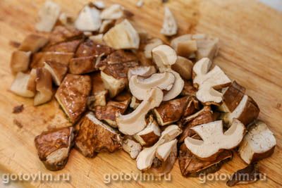 Картофель с грибами в сливках
