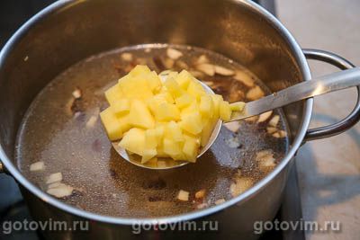 Суп из белых грибов с картофелем, Шаг 05