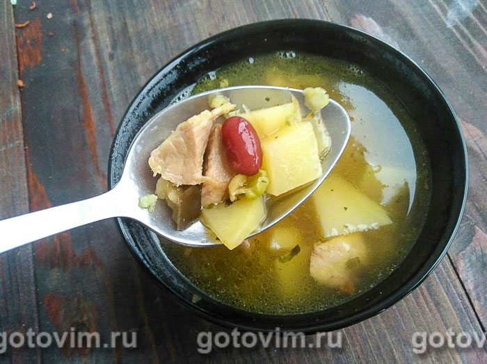 Мясной суп с бобовыми. Фотография рецепта