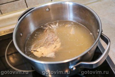 Суп с говядиной, чечевицей и маслинами, Шаг 01