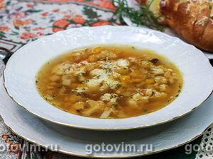 Суп из печеных овощей с сыром