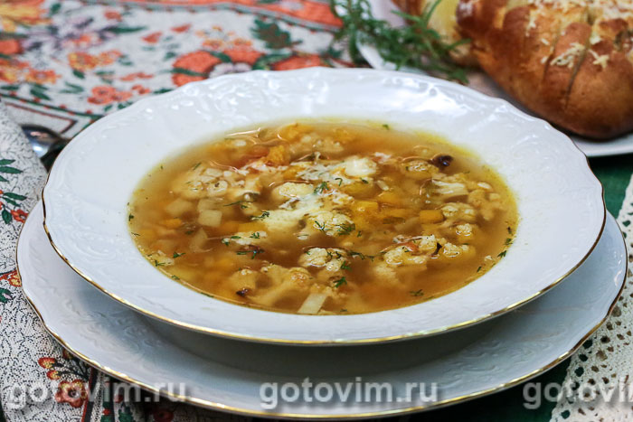 Суп из печеных овощей с сыром. Фотография рецепта