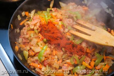 Мясной суп с фасолью и жареным беконом, Шаг 06