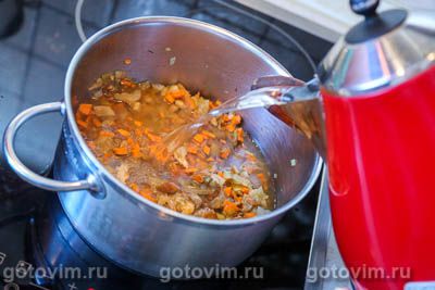 Постный суп из фасоли с белыми грибами, Шаг 05