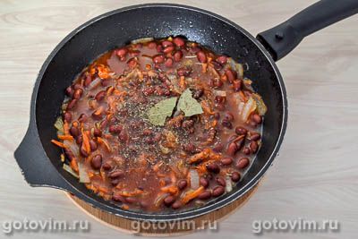 Фасолевый суп с квашеной капустой и мясом, Шаг 05
