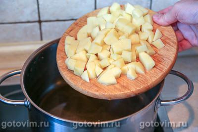 Суп картофельный с грибами и кефиром, Шаг 03