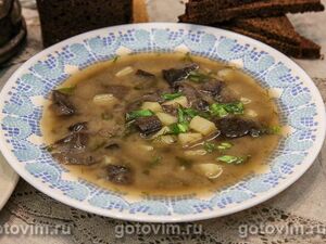 Суп картофельный с грибами и кефиром