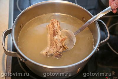 Суп из свиных ребрышек с гречкой и грибами, Шаг 01
