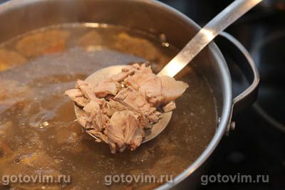Суп из свиных ребрышек с гречкой и грибами, Шаг 07